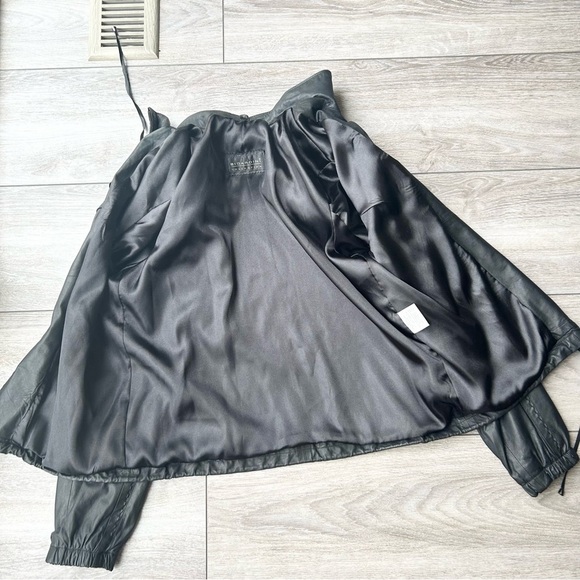 Bigardini Ruched Ruffles Leather Jacket - Picture 9 of 14